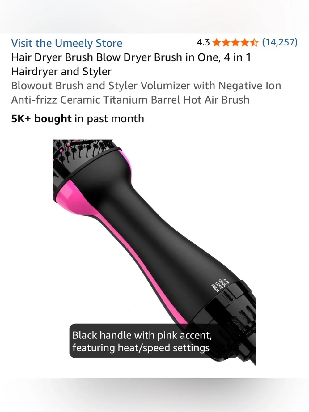 Umeely hair dryer
